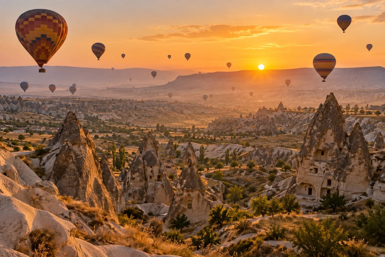 Kapadokya’da Gün Doğumu